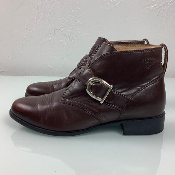 Ariat Blair Monk strap equestrian riding ankle brown leather boots size 9B EUC - Picture 6 of 13